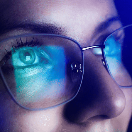 Viszy Spectacle Lens replacement - Bluelight filter, UV Protection, Oil-Water-Repellent, Smudge, Crack Resistant (Pair)