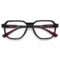 Black Geometric Aviator Eyeglasses — front view
