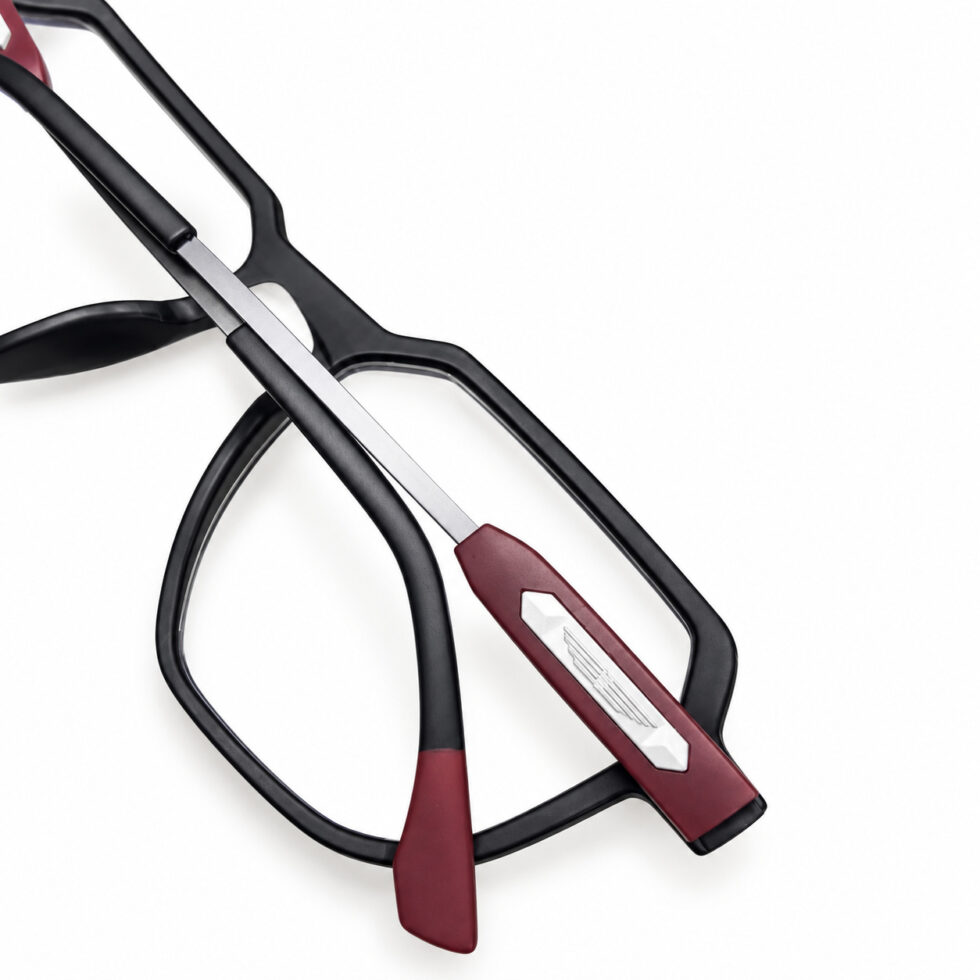 Black Geometric Aviator Eyeglasses — alternate product angle