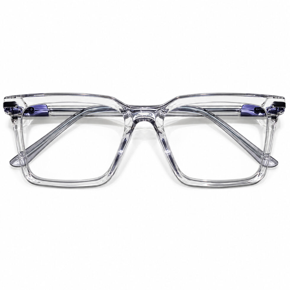 Crystal Clear Rectangle Eyeglasses — front view