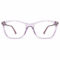 Transparent Lavender Cat-Eye Eyeglasses — front view