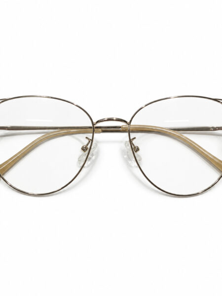 Gold-Tone Cat-Eye Eyeglasses — front view