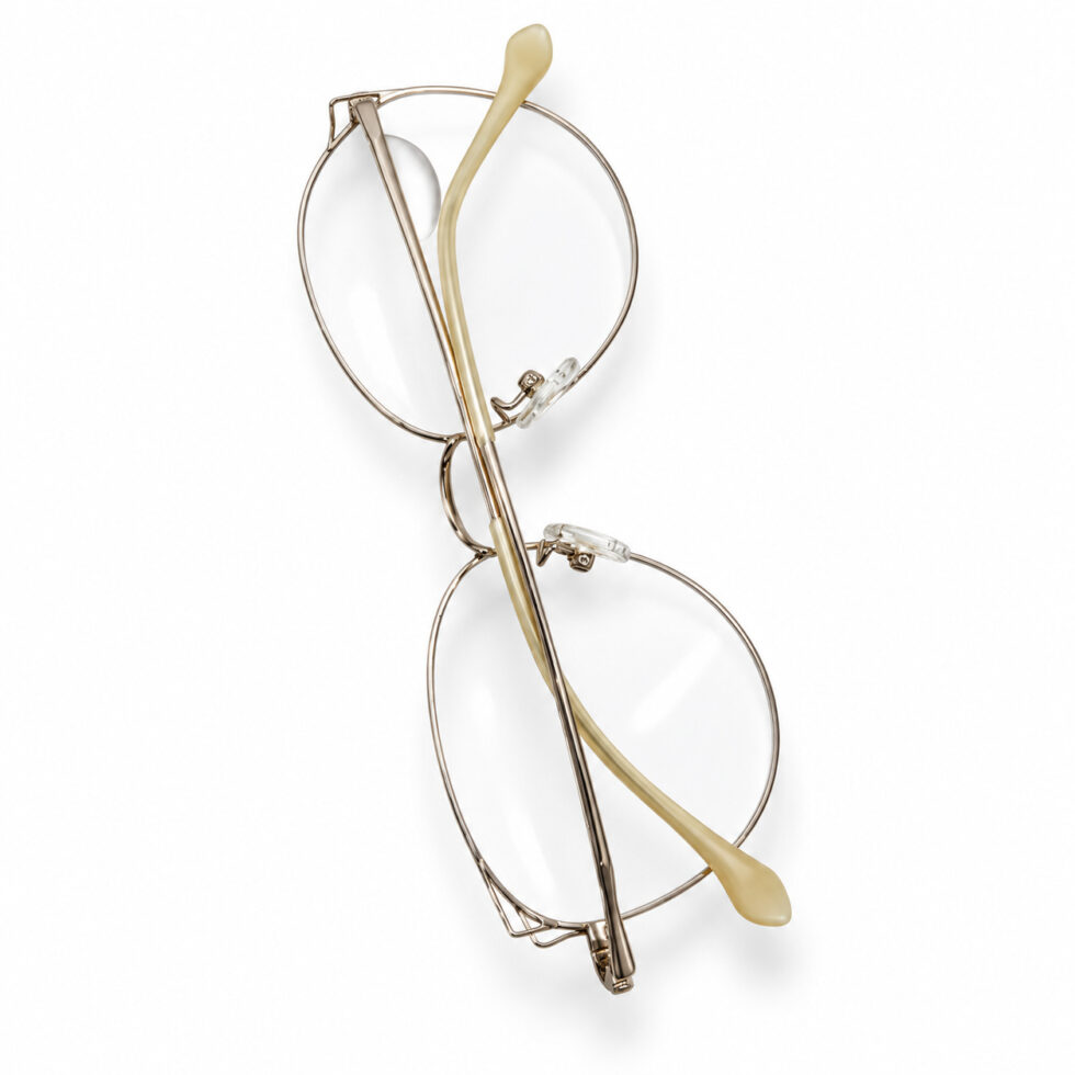 Gold-Tone Cat-Eye Eyeglasses — angled product view