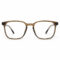 Transparent Brown Square Eyeglasses — front view