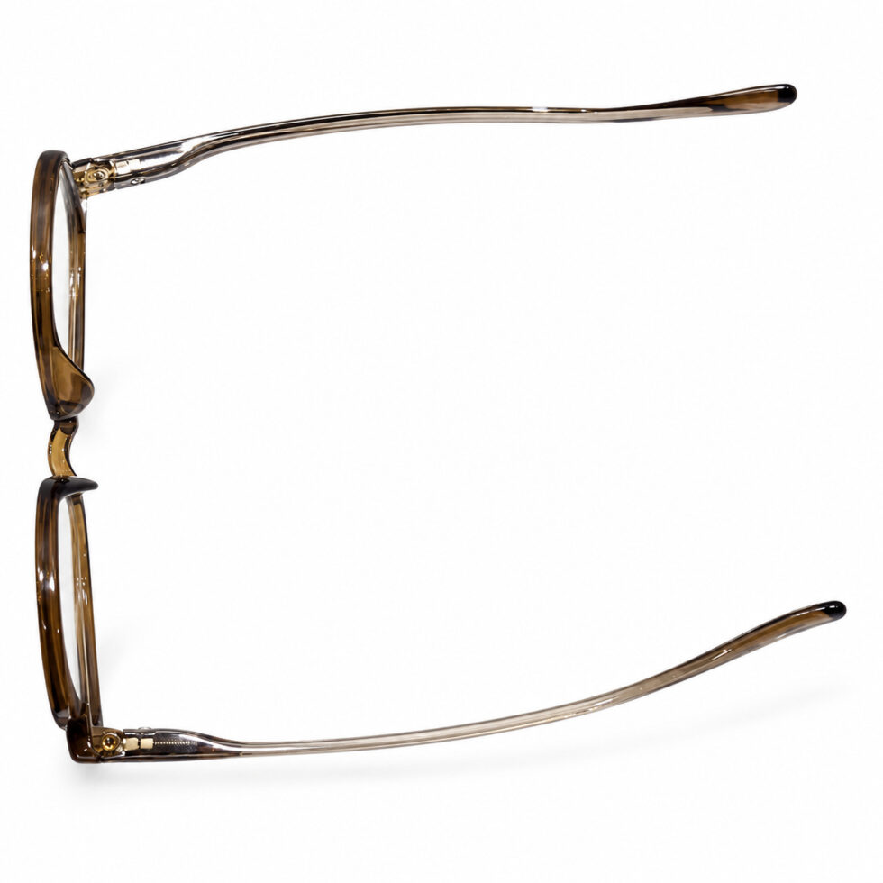 Transparent Brown Square Eyeglasses — alternate product angle
